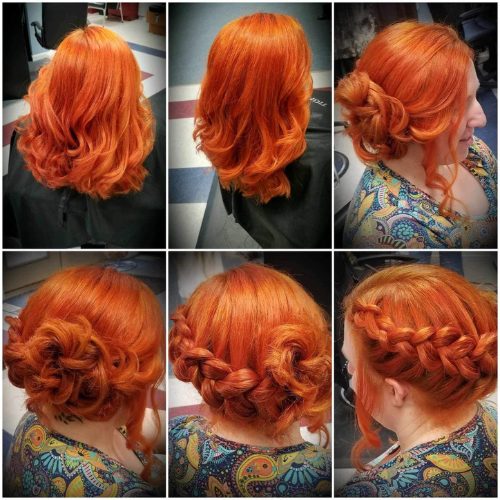Braided and color hairstyle example